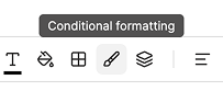 Conditional Formatting button in the toolbar